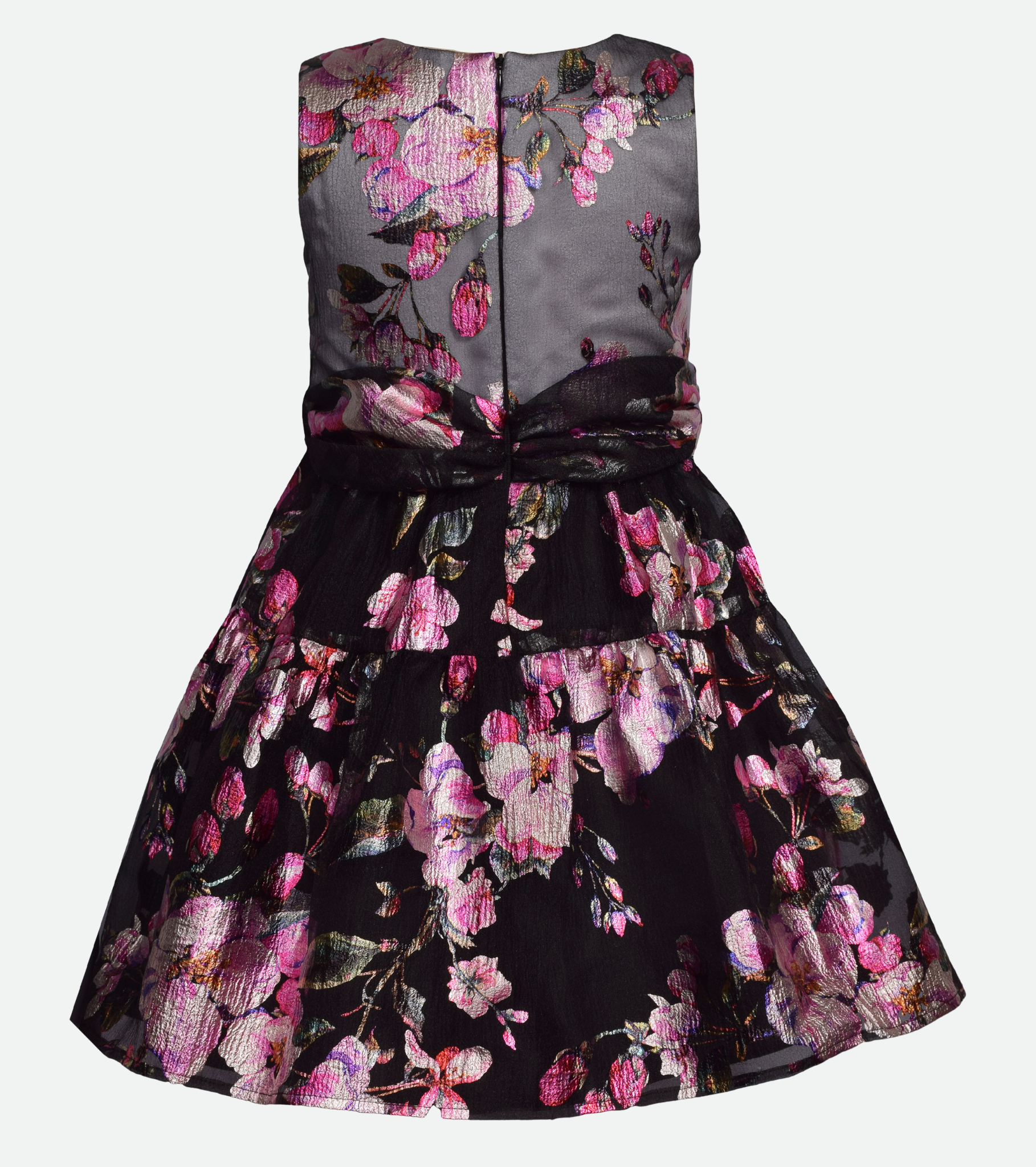 Bianca Metallic Floral Party Dress