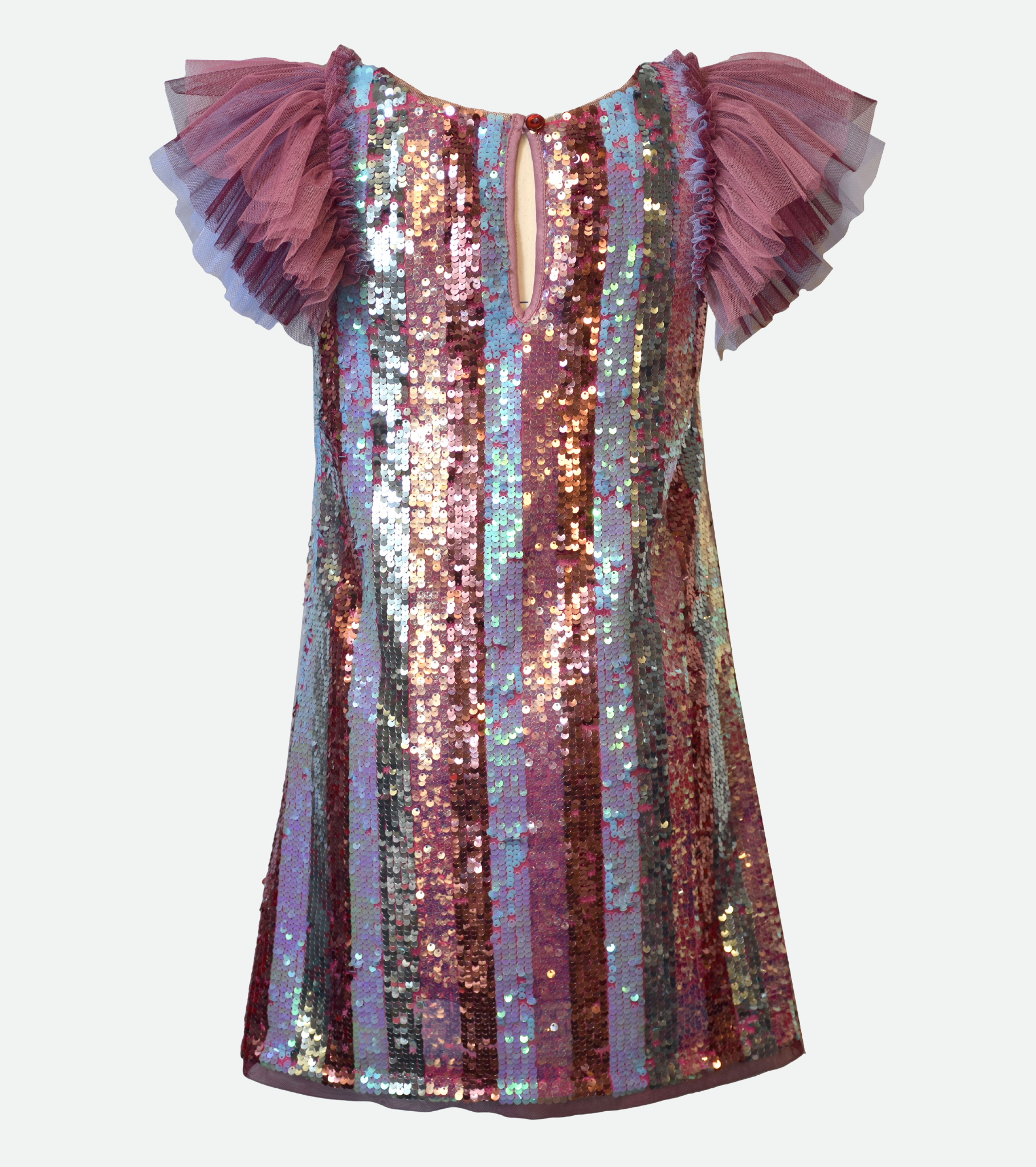 Alexa Sequin Striped Party Dress