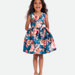 Melody Floral Party Dress with Cardigan - Image