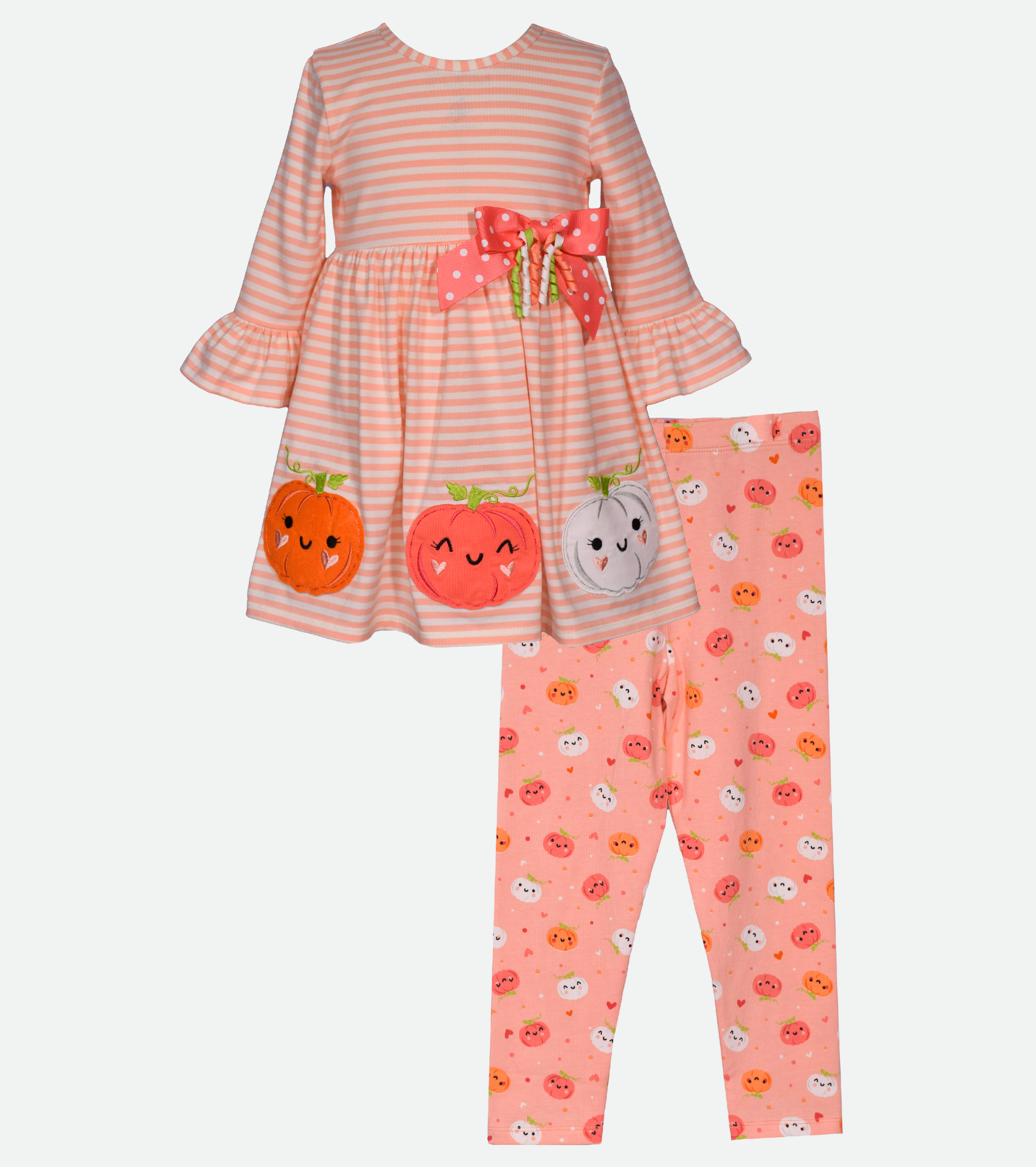 Halloween pumpkin outfit set for baby grl