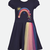 Back to School Rainbow Knit Dress - Image