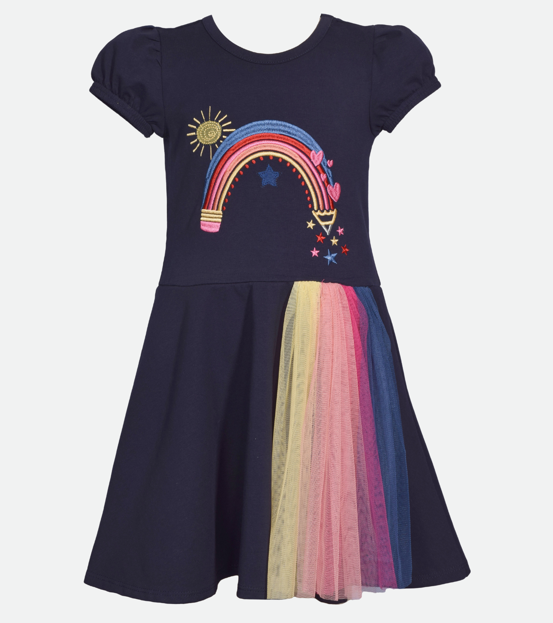 Back to School Dress for Girls Rainbow Pencil Dress