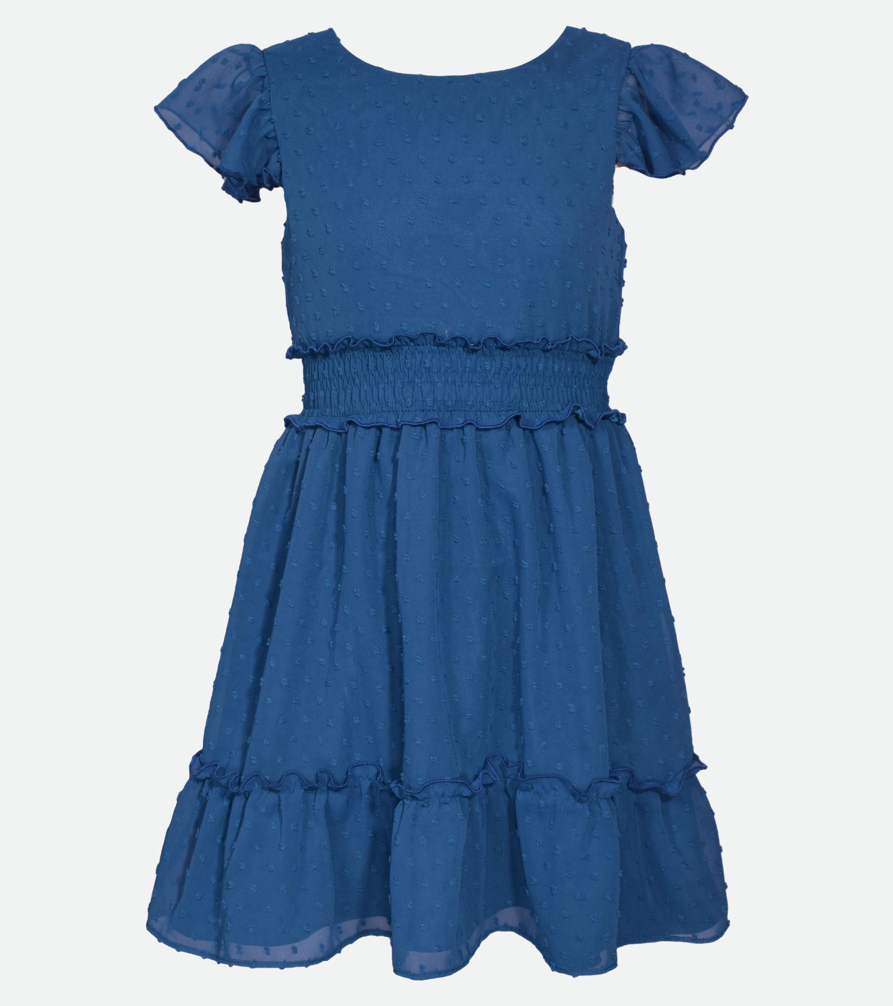 Blue Smocked Dress for Tween Girls
