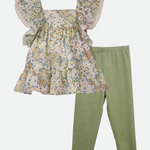 Beatrice Floral Capri Legging Set - Image