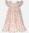 Baby Girl Easter Dress Smocked dress with embroidery and floral print