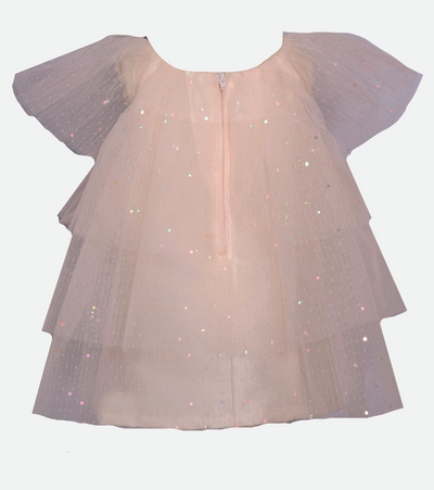 Pink tulle party dress for baby girl sparkle party dress for baby girl