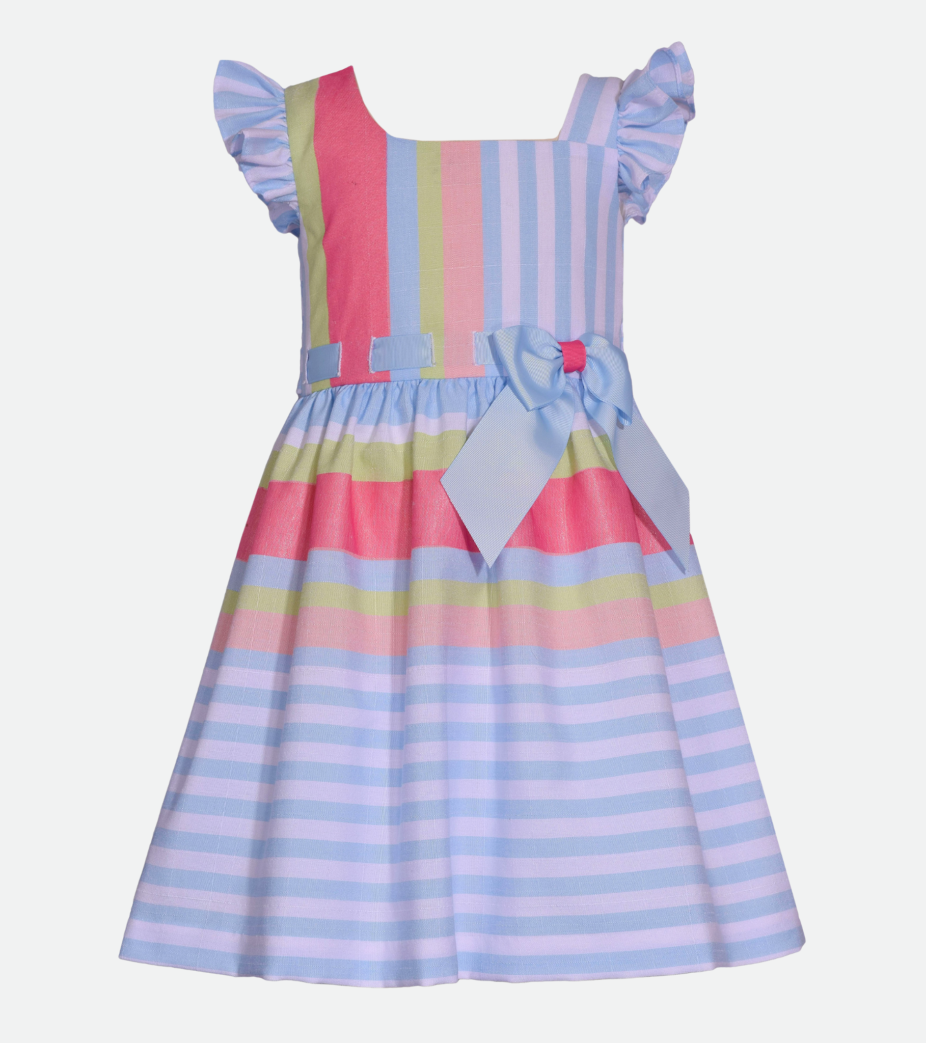 Easter Dresses for Girls Blue Striped