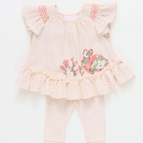 Lina Smocked Bunny Legging Set - Image