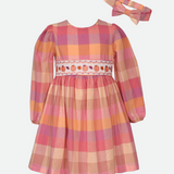 Autumn Smocked Dress with Headband - Image