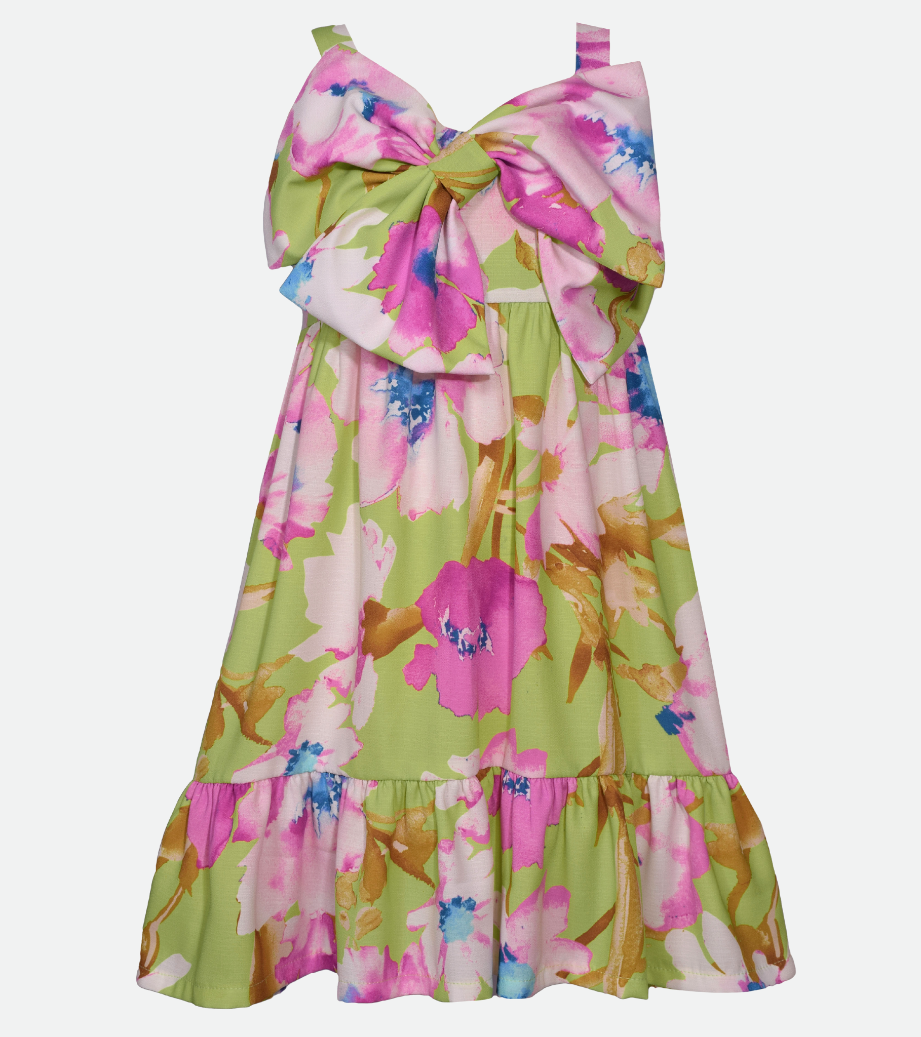 Floral Sundress for Girls Green Floral Dress