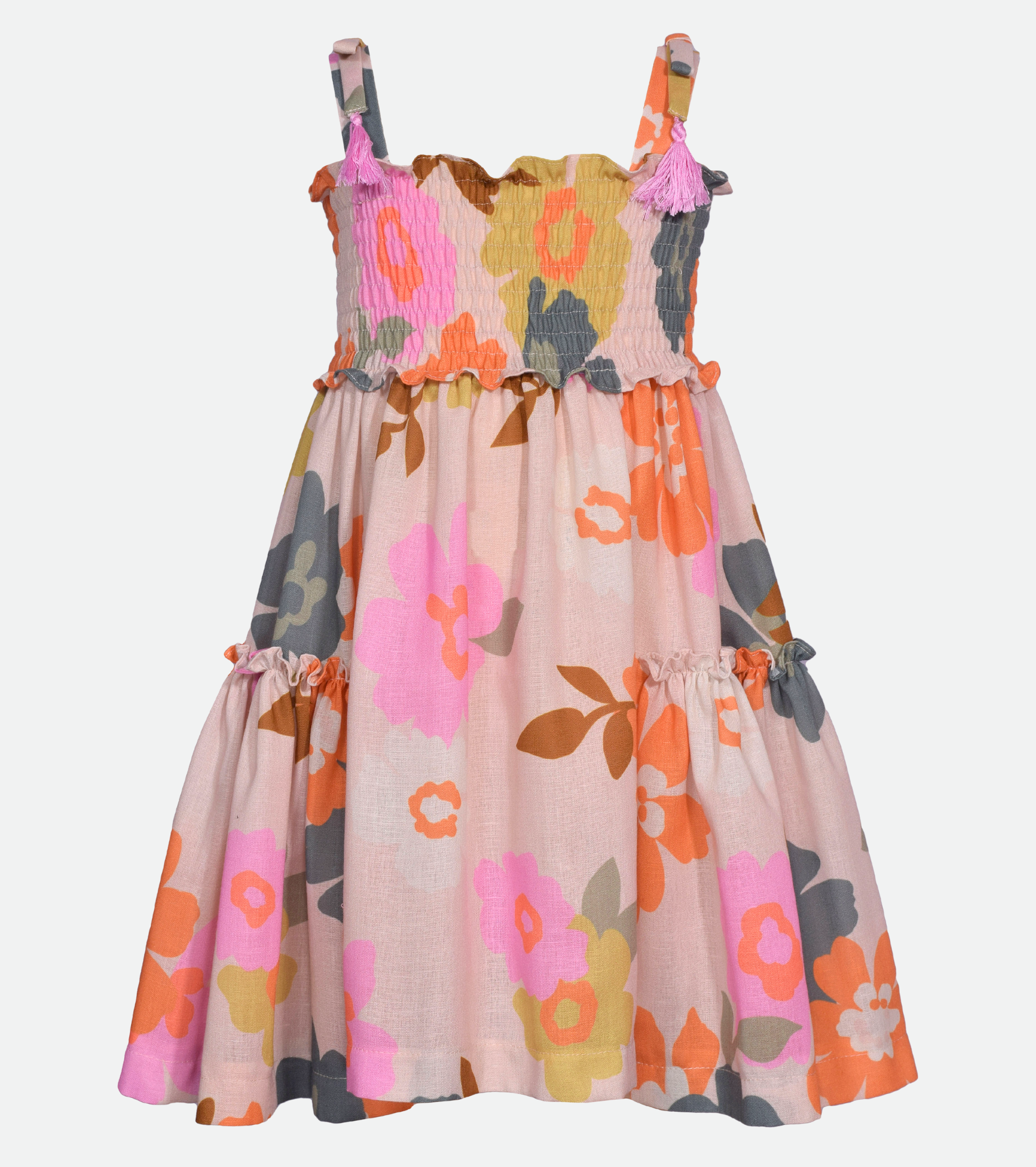 Floral Sundress for Girls Smocked Dress