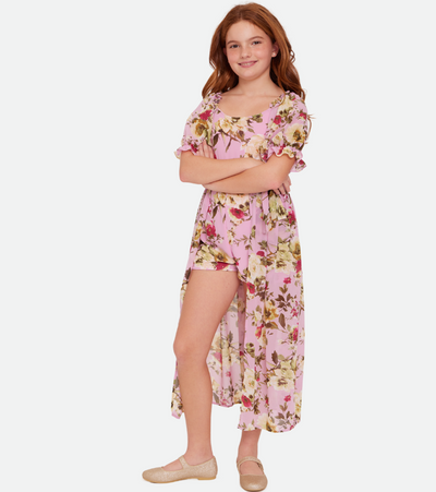 floral walkthough jumpsuit for girls floral jumpsuit for girls in pink