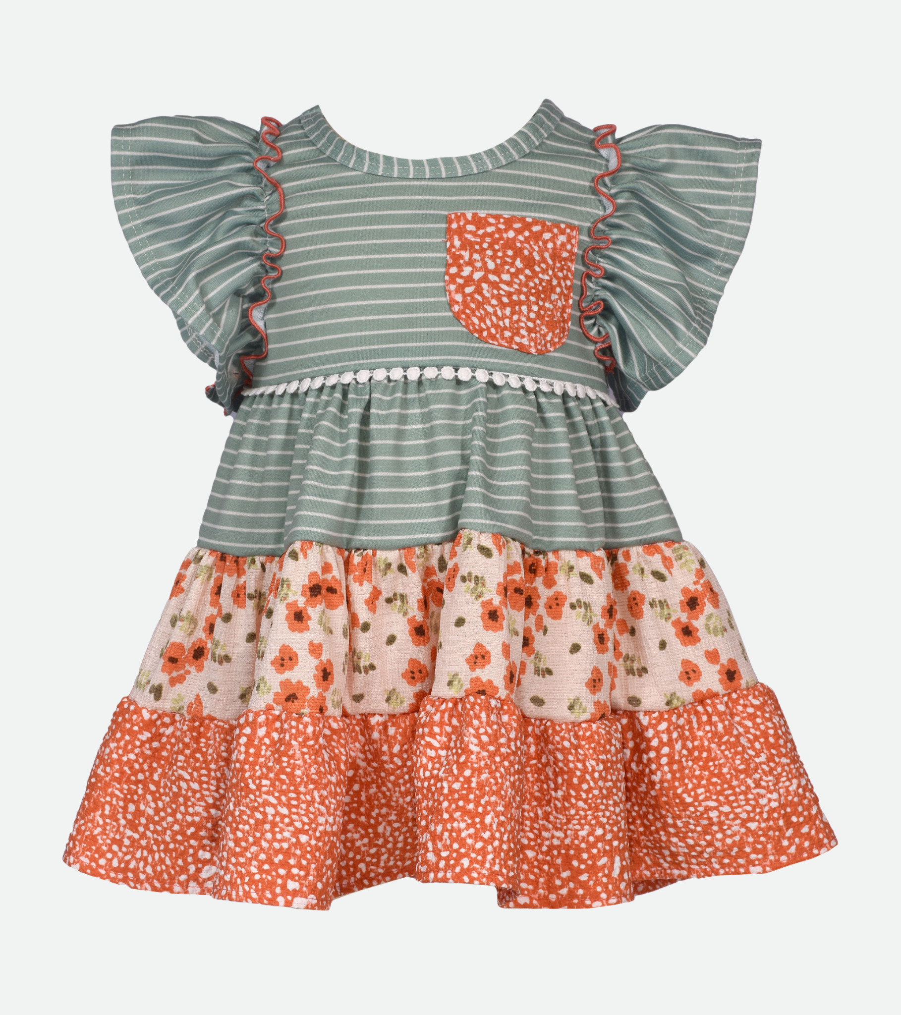 Girls mixed print sundress floral