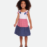 Betsy Americana Mixed Print Dress - Image
