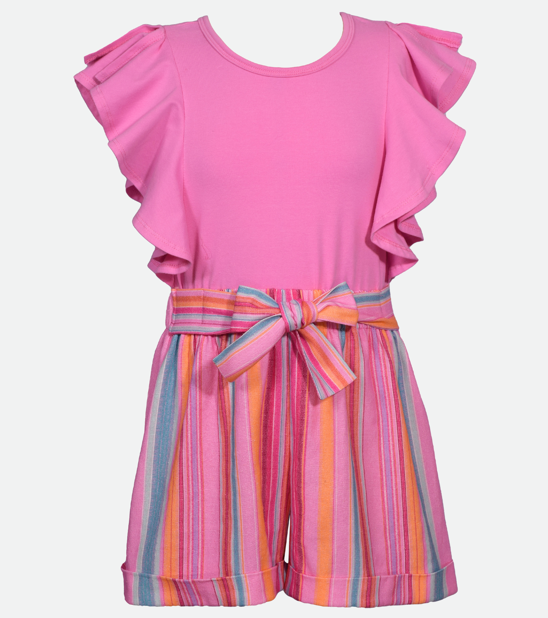 Pink Romper for Girls Striped Romper