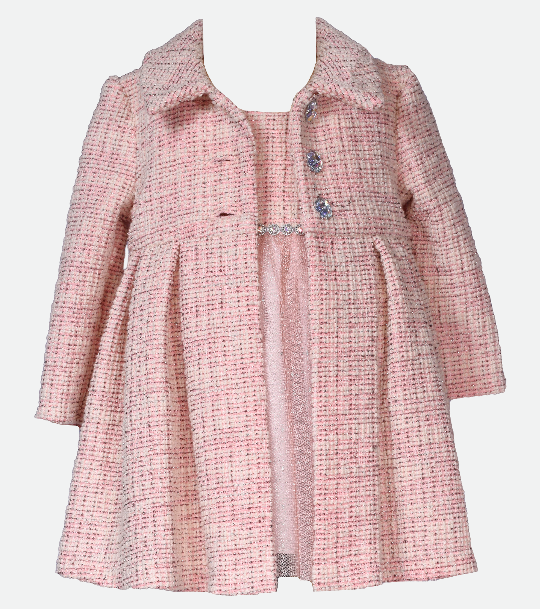 Pink coat set for baby girl