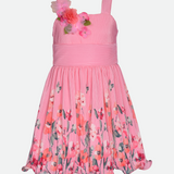 Delaney Floral Pleated Party Dress - Image