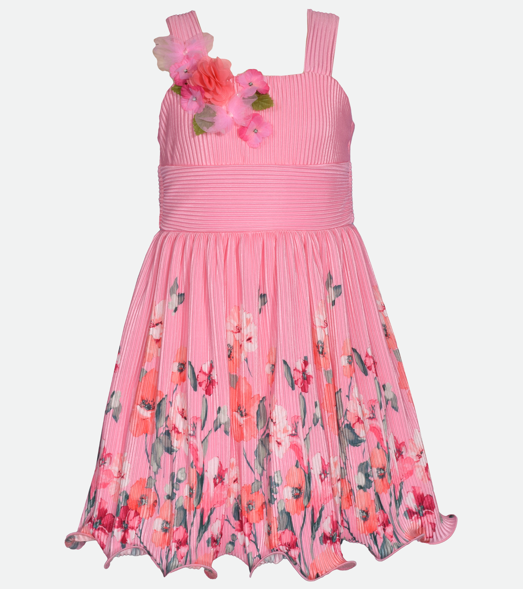 Girls Party Dress Pink floral party dress for girls