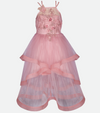 Tween Girls Gown with embroidery and tiered skirt