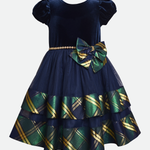 Delia Tiered Plaid Party Dress - Image