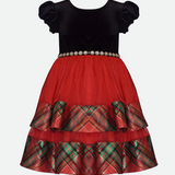 Eliza Tiered Plaid Party Dress - Image