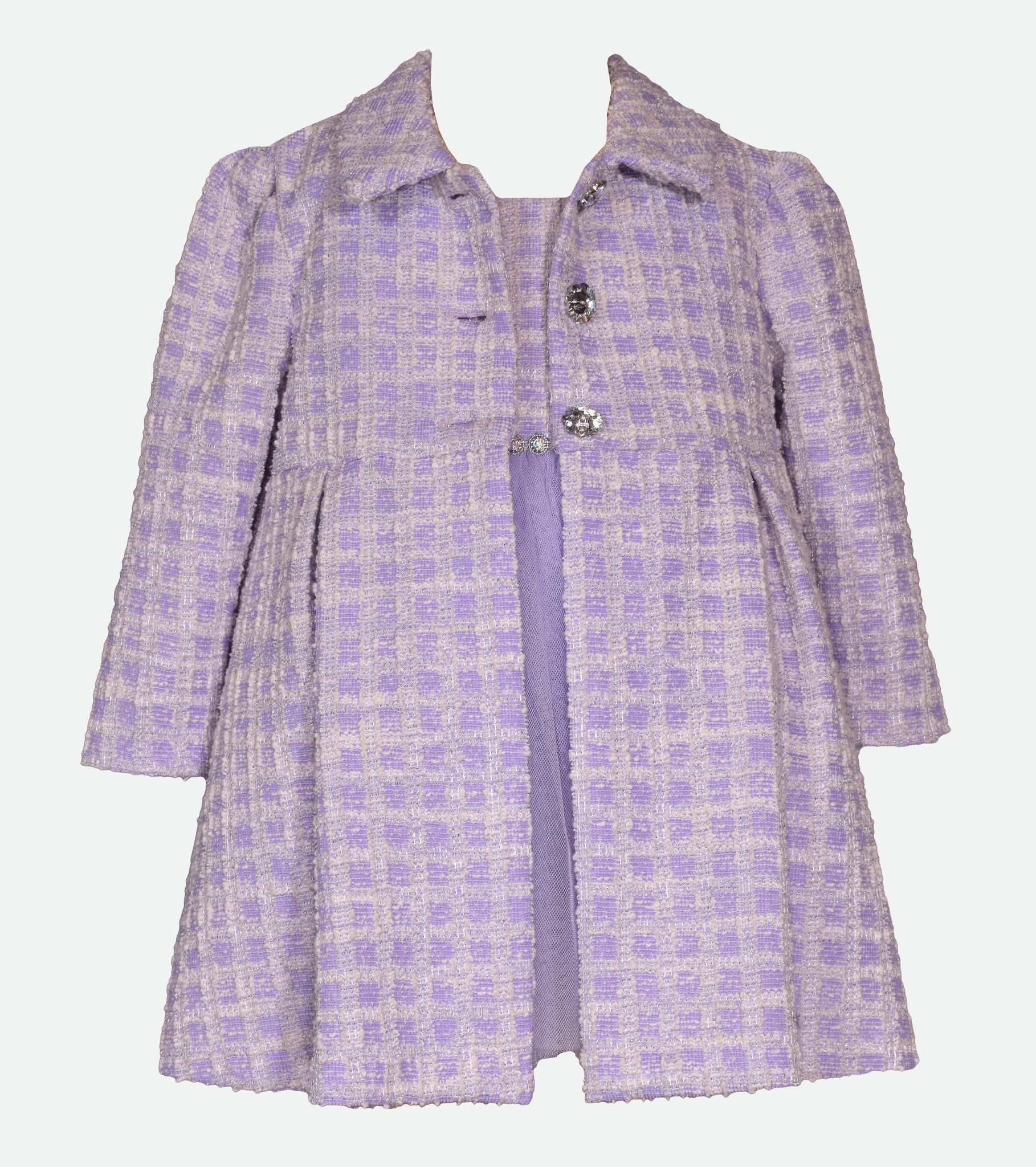 Purple Dress and Coat Set for Little Girl