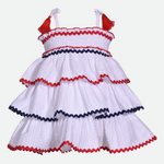 Parker Seersucker Tassel Dress - Image