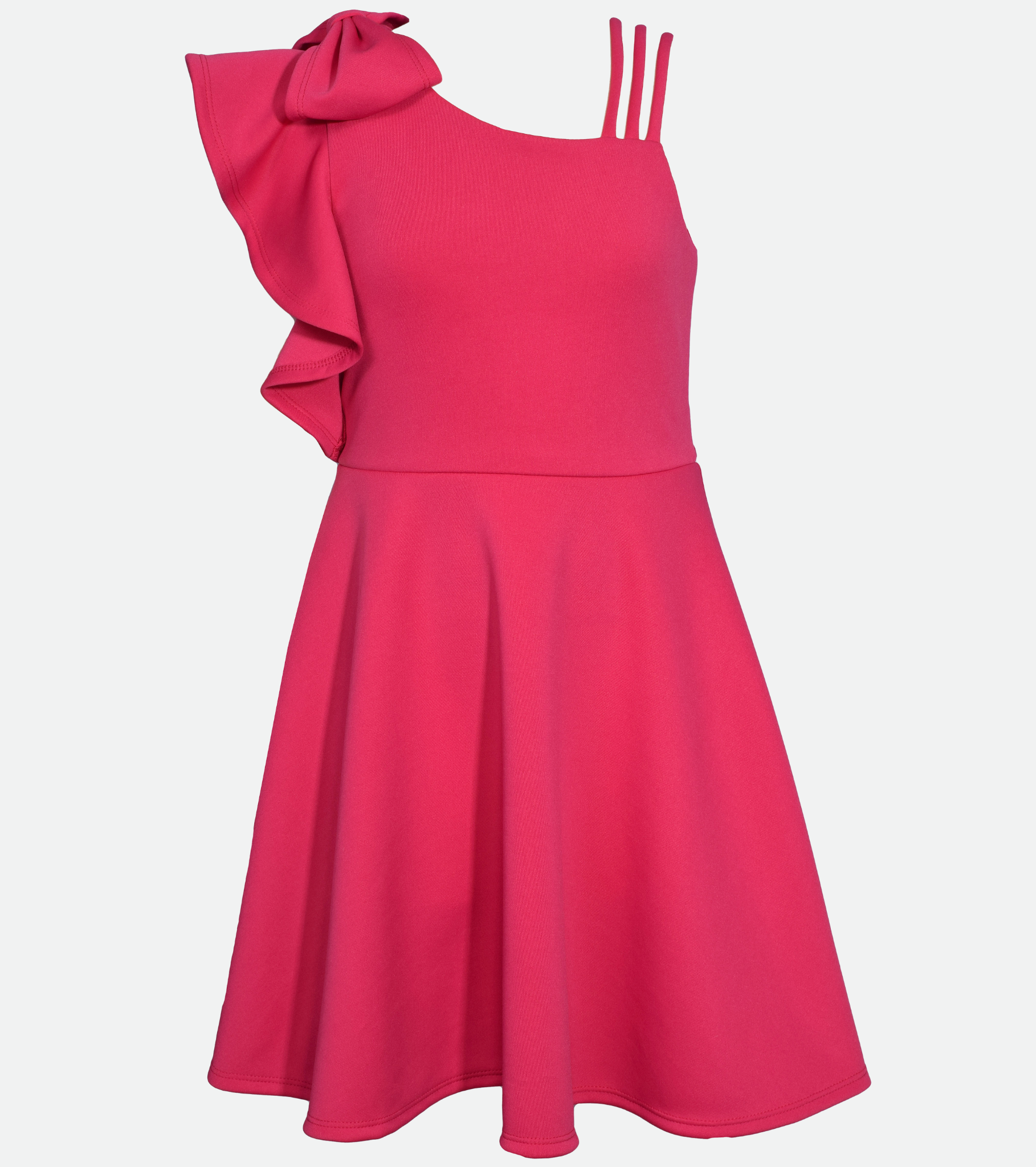 Ruffle Shoulder Skater Dress for Tween Girls