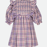 Violette Smocked Plaid Dress - Image