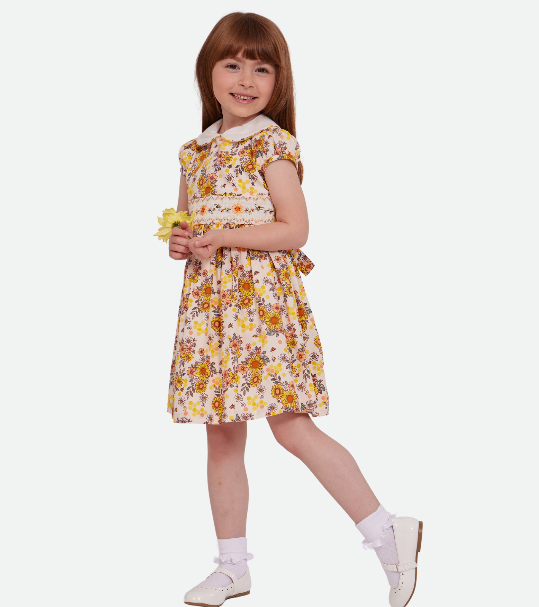 Sunflower Smocked Dress