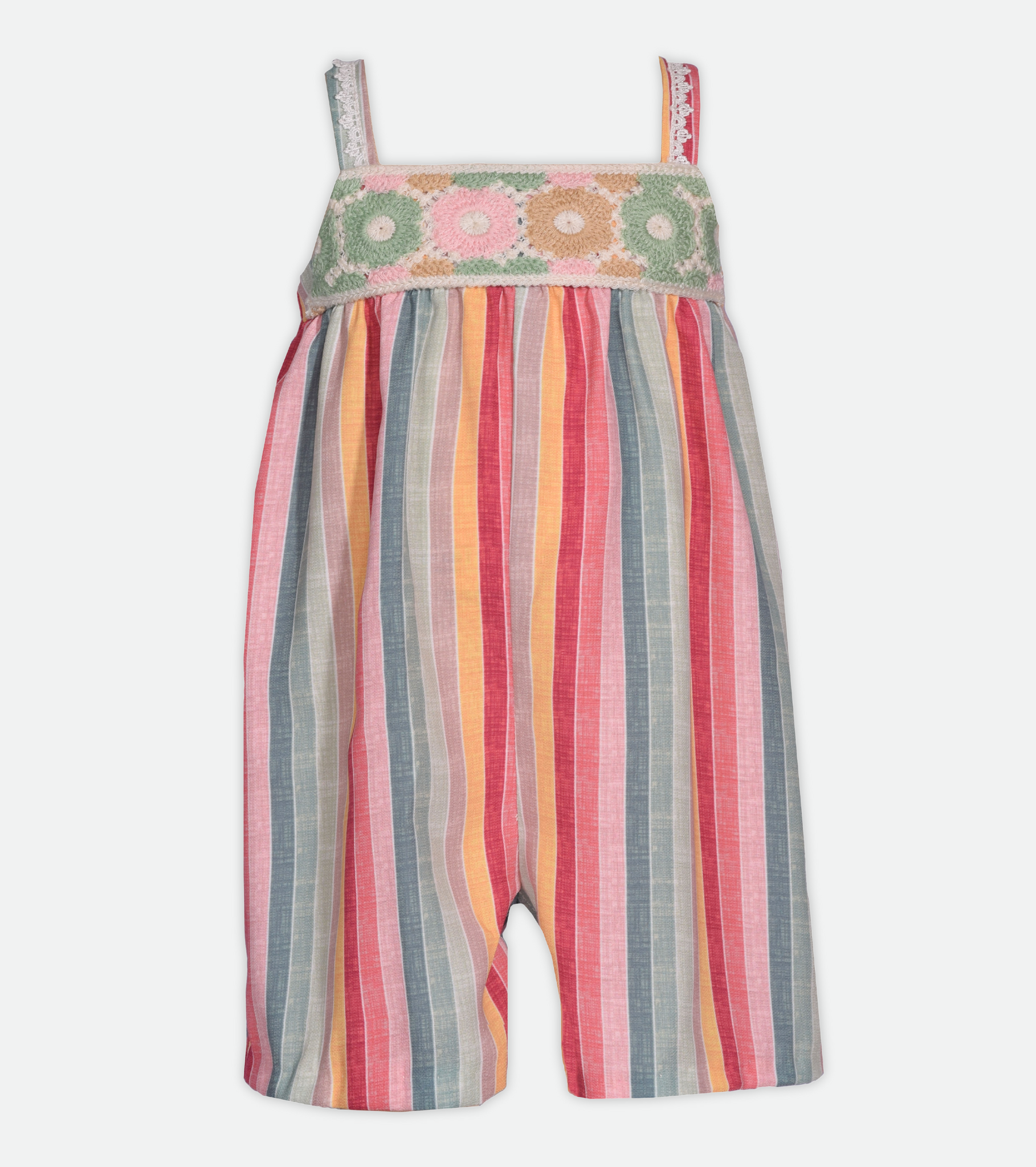 Striped Overalls for Baby Girls Crochet Overalls for Baby