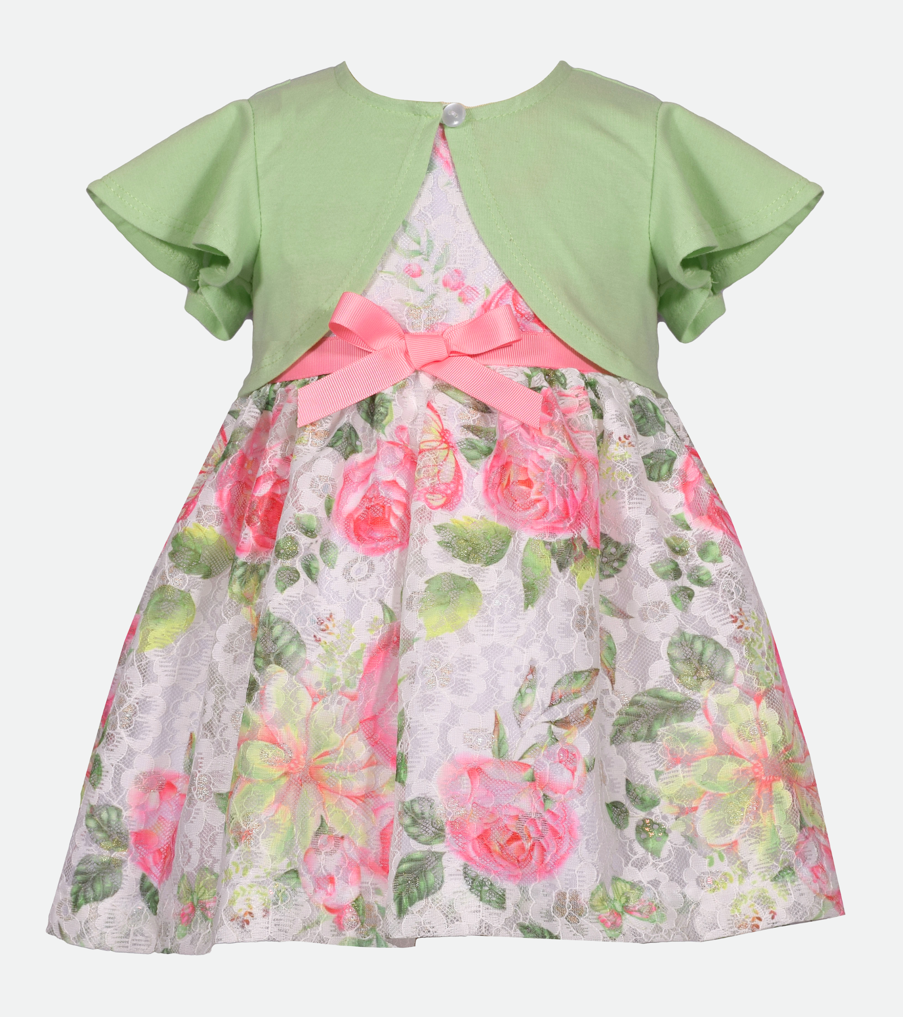 baby girl Easter dress with cardigan and floral party dress for girls