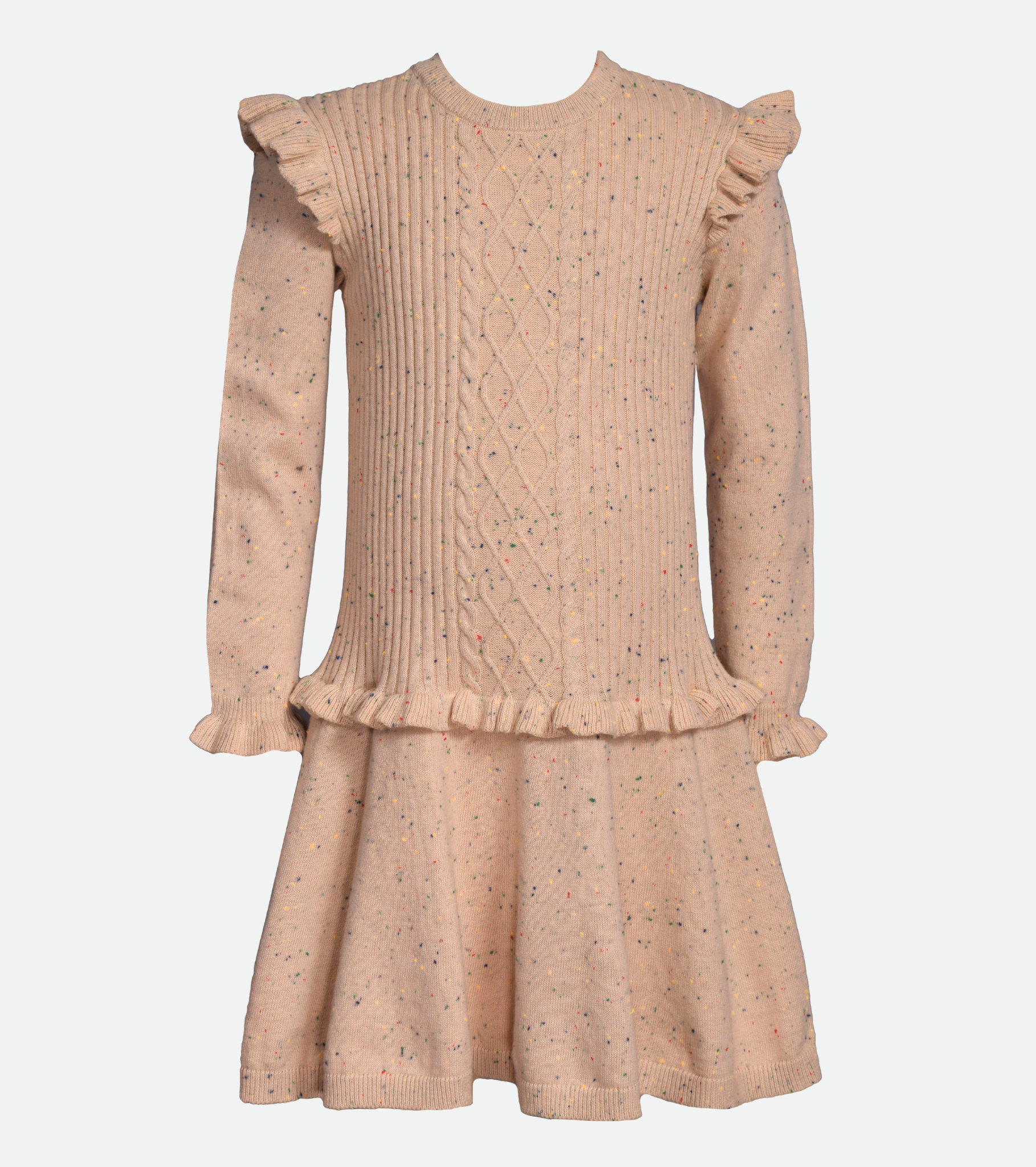cable knit sweater dress for girls long sleeve sweater dress