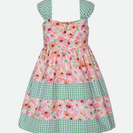 Bea Floral Party Dress with Hat - Image