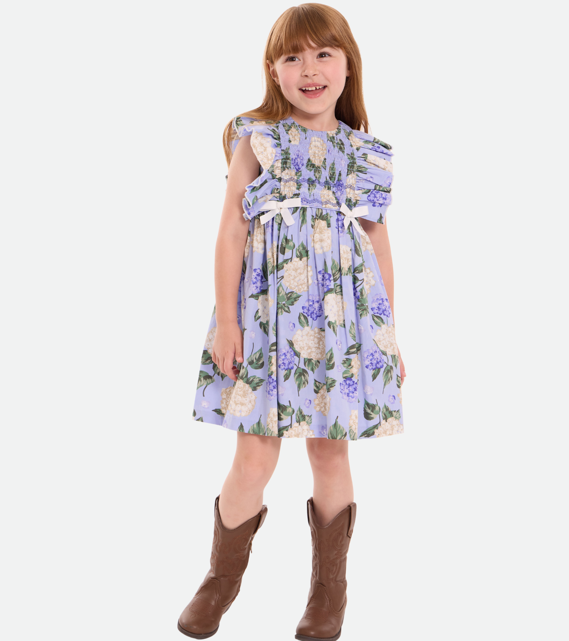 Demi Smocked Pinafore Dress