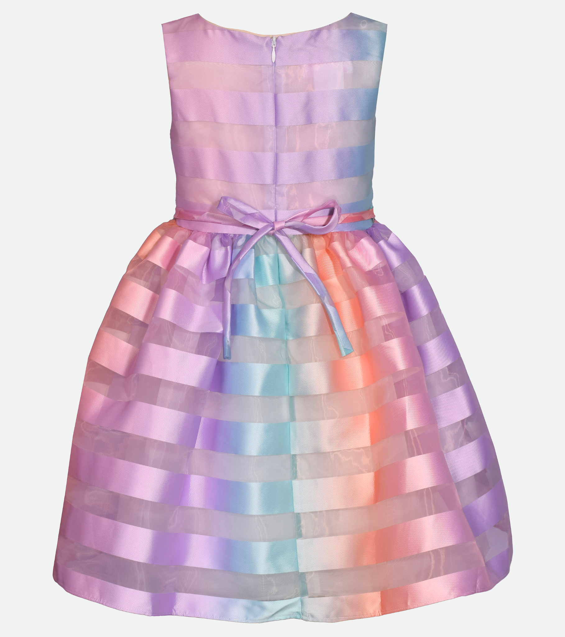 Viola Rainbow Stripe Party Dress
