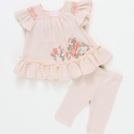 Lina Smocked Bunny Legging Set - Image