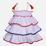 Parker Seersucker Tassel Dress - Image