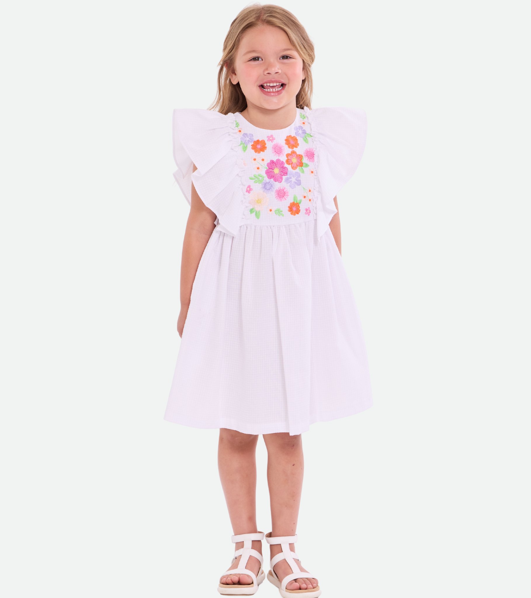 Lacie Embroidered Pinafore Dress