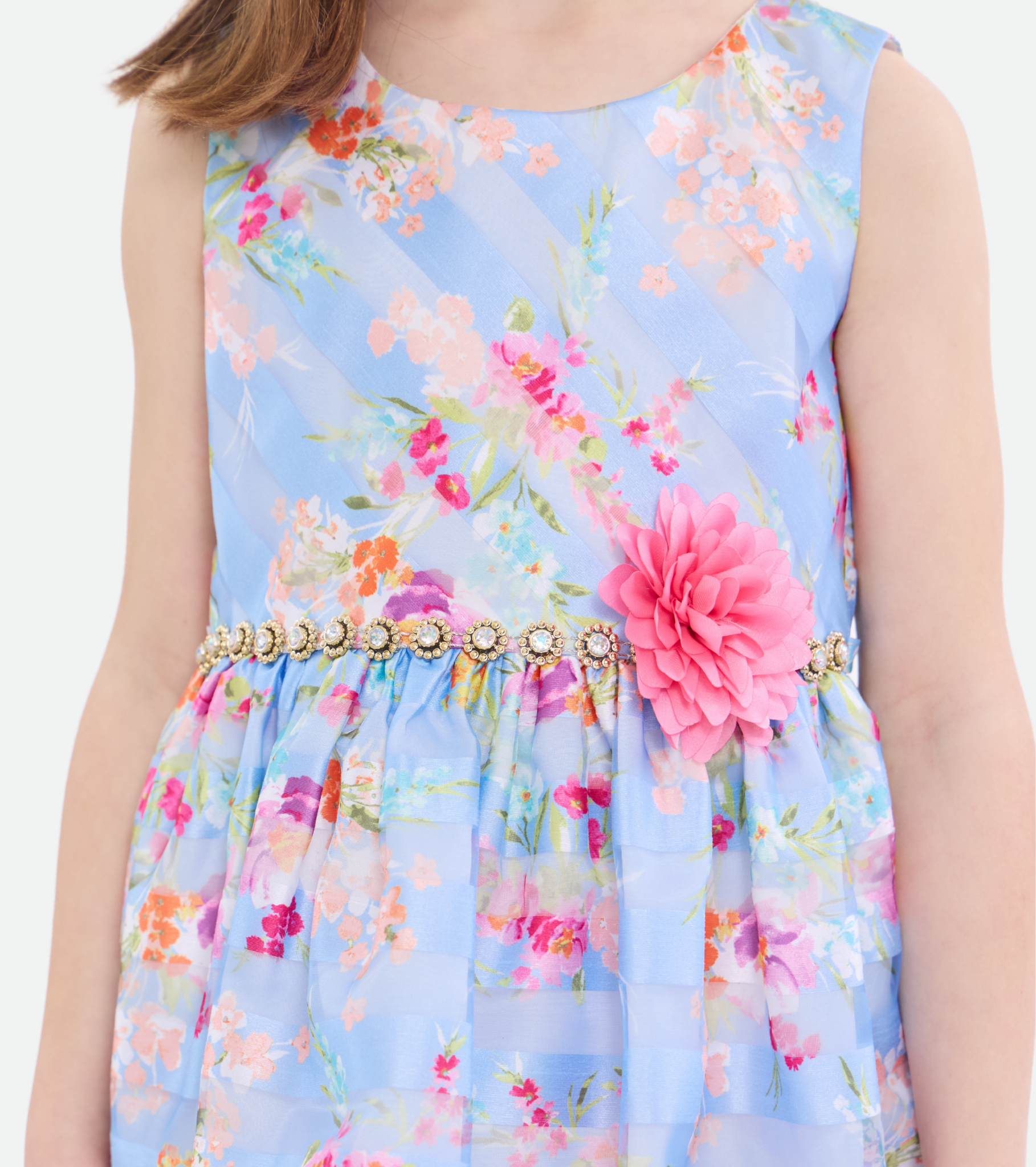 Lottie Floral Stripe Party Dress