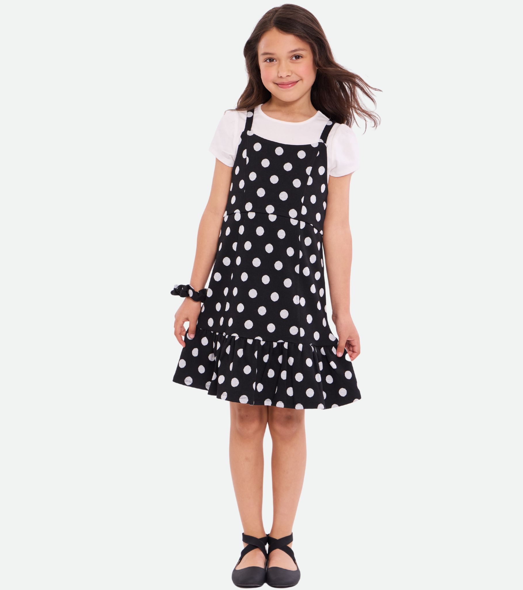 Jessie Knit Jumper Dress with Scrunchies