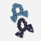 Lulu Heart Print Jumper with Scrunchies - Image