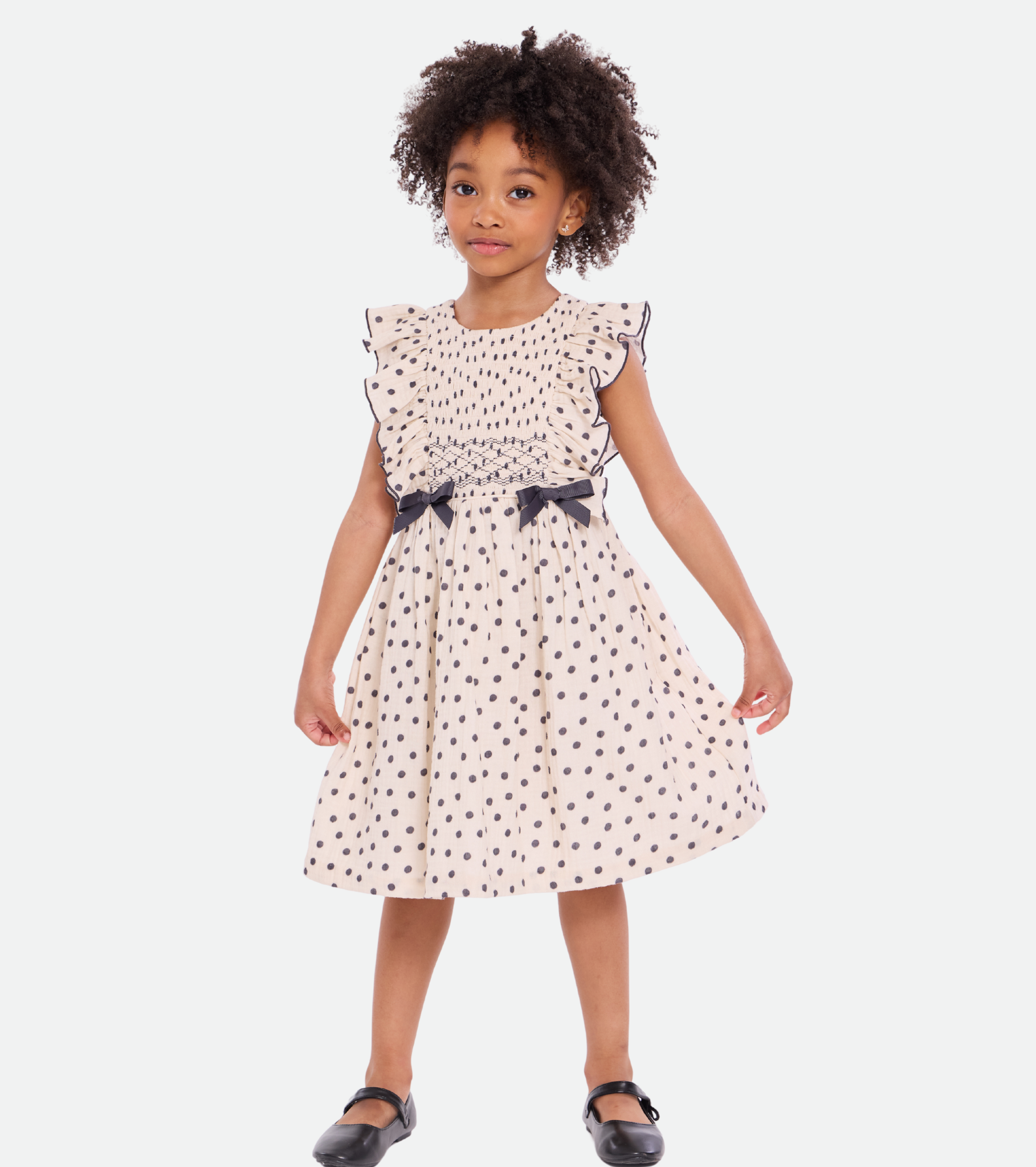 Romy Polka Dot Smocked Dress