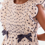 Romy Polka Dot Smocked Dress - Image