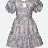 Julietta Metallic Jacquard Party Dress - Image