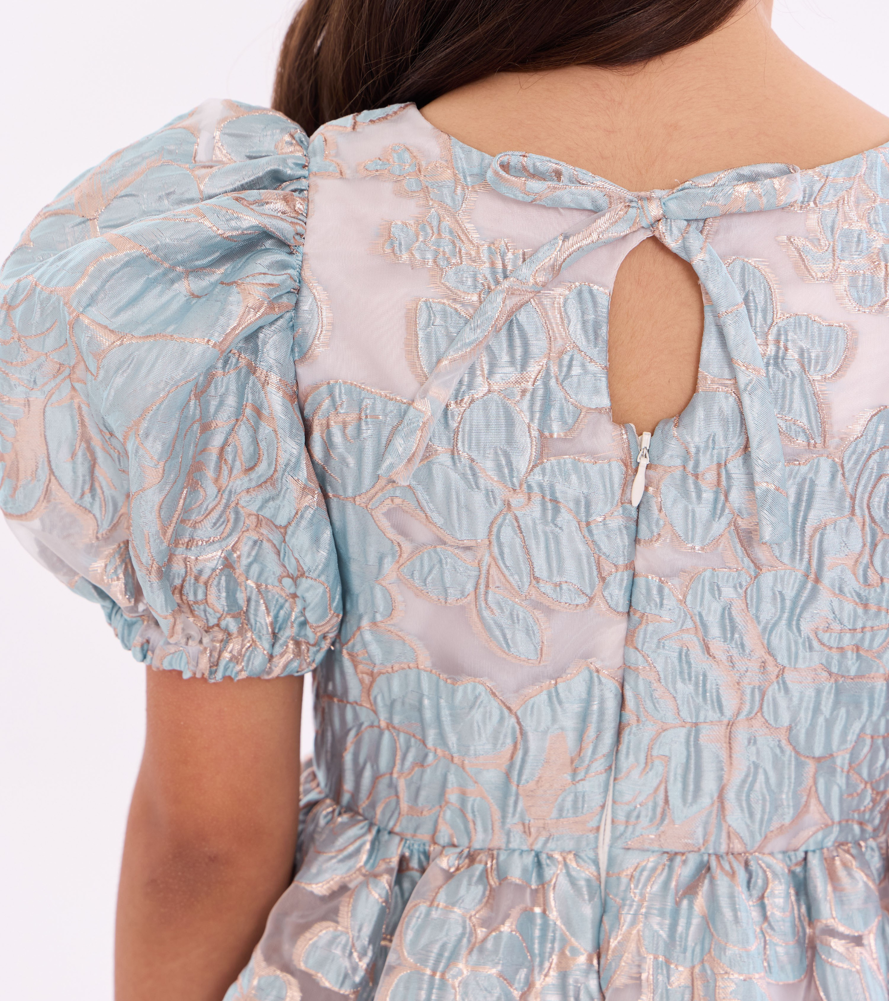 Julietta Metallic Jacquard Party Dress