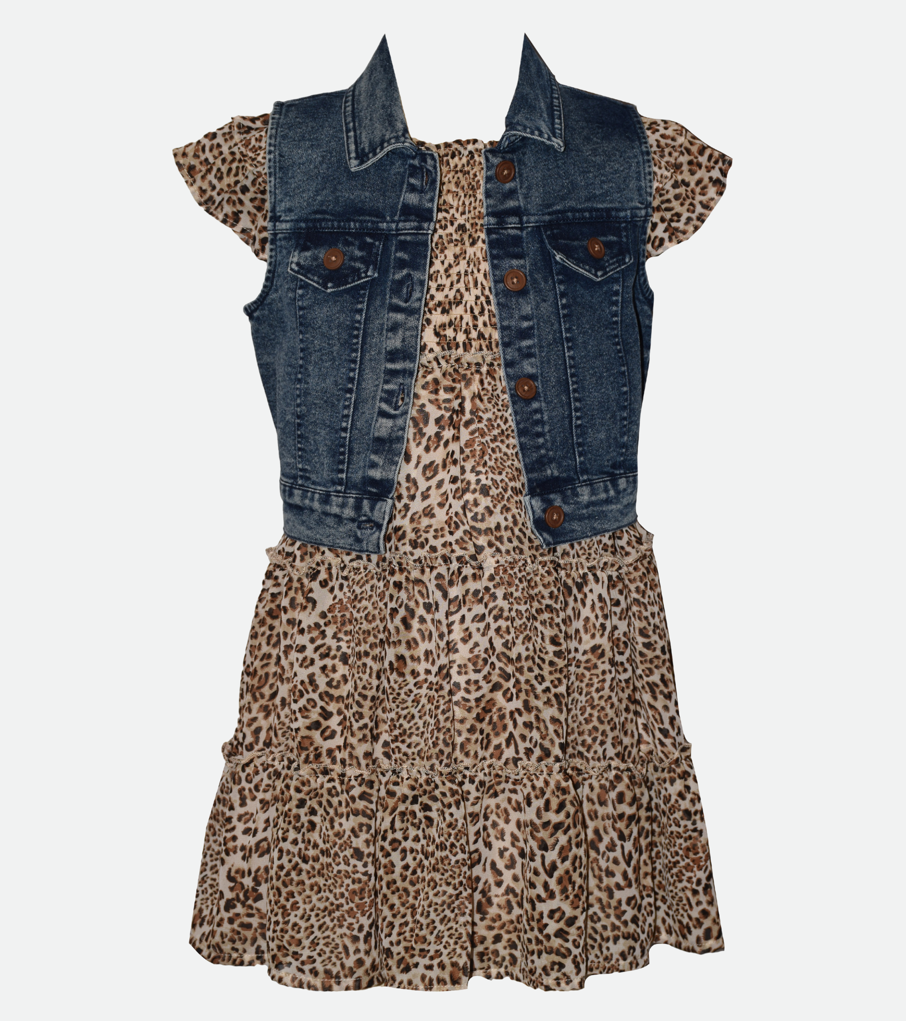 cheetah print dress for girls cheetah print dress with vest