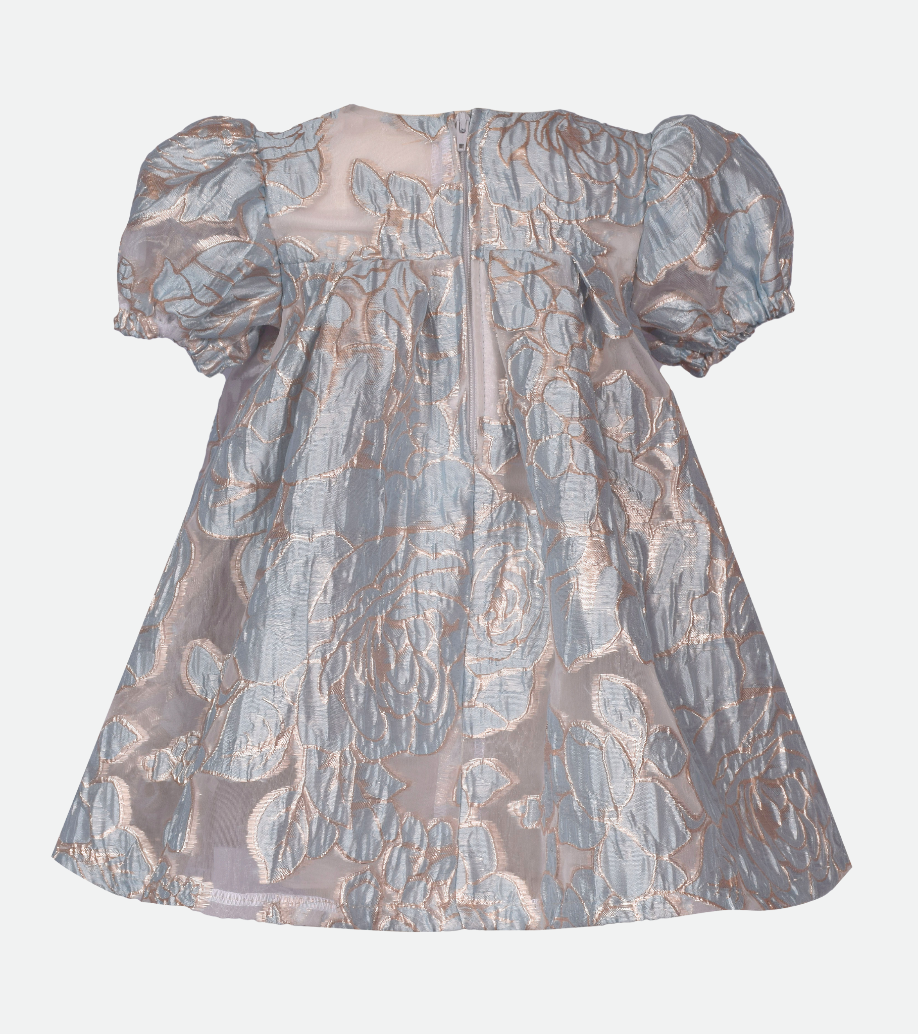 Celeste Metallic Jacquard Party Dress