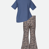 Milly Asymmetrical Leopard Print Pant Set - Image