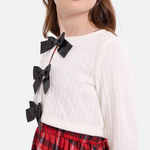 Valerie Plaid Dress with Cardigan - Image